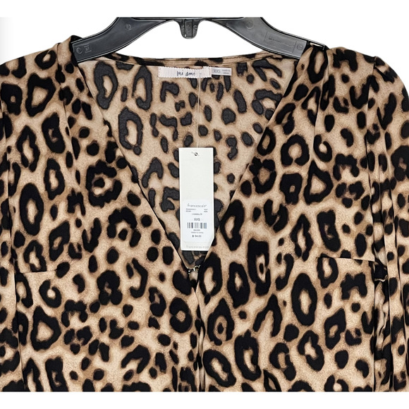 Francesca's Mi Ami Womens Slip Dress Size XXS Brown Leopard‎ Cheetah Print New - Picture 2 of 7